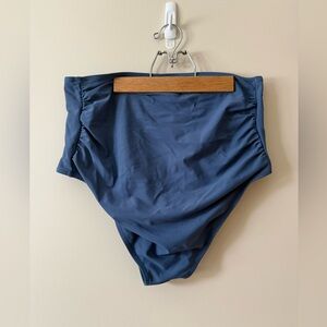 Blue High-Waisted Bikini Bottom